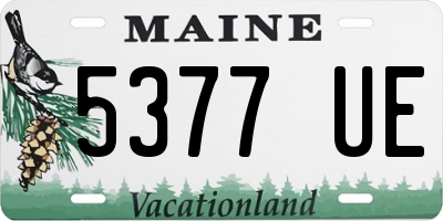 ME license plate 5377UE