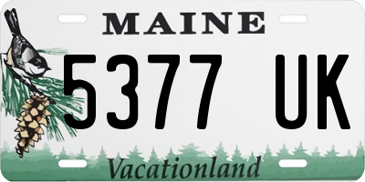 ME license plate 5377UK