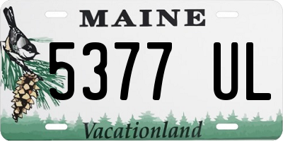 ME license plate 5377UL
