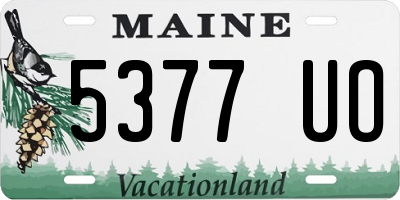 ME license plate 5377UO