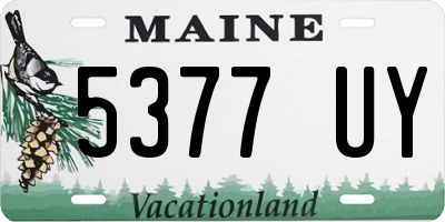 ME license plate 5377UY