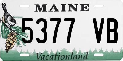 ME license plate 5377VB