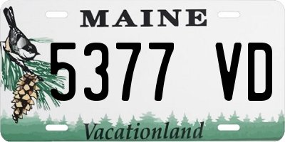 ME license plate 5377VD