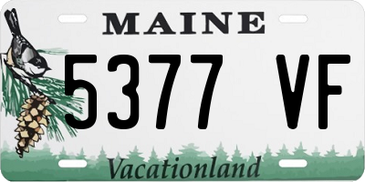 ME license plate 5377VF