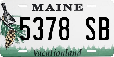 ME license plate 5378SB