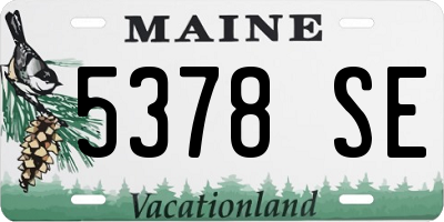 ME license plate 5378SE