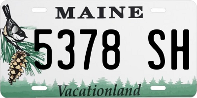 ME license plate 5378SH