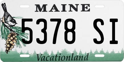 ME license plate 5378SI