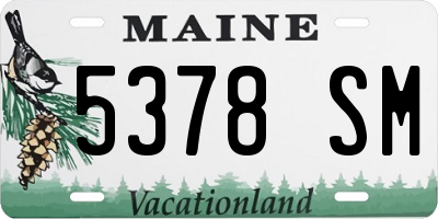 ME license plate 5378SM