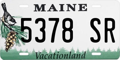ME license plate 5378SR