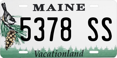 ME license plate 5378SS