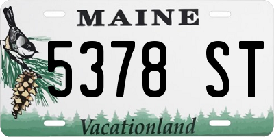 ME license plate 5378ST