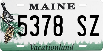 ME license plate 5378SZ
