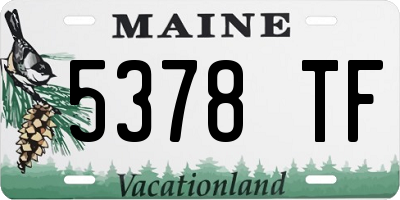 ME license plate 5378TF