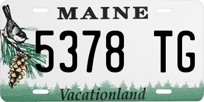 ME license plate 5378TG