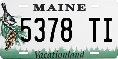 ME license plate 5378TI