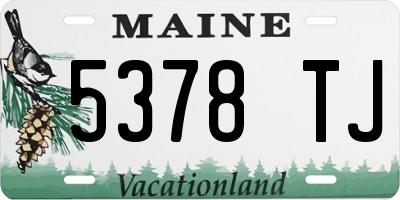 ME license plate 5378TJ