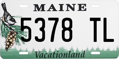 ME license plate 5378TL