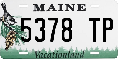 ME license plate 5378TP