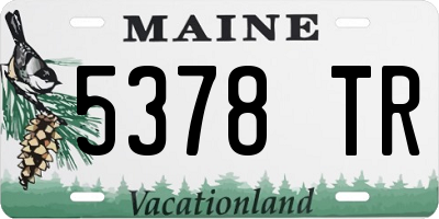 ME license plate 5378TR