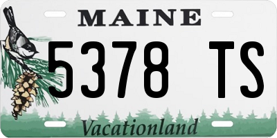 ME license plate 5378TS
