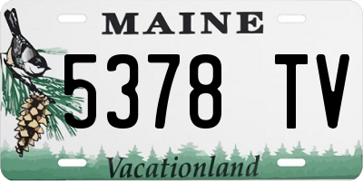 ME license plate 5378TV