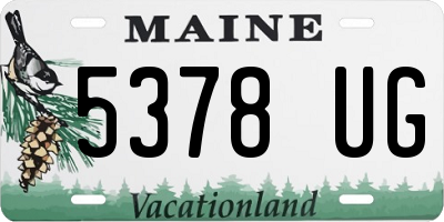 ME license plate 5378UG