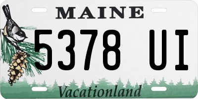 ME license plate 5378UI