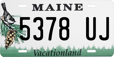 ME license plate 5378UJ