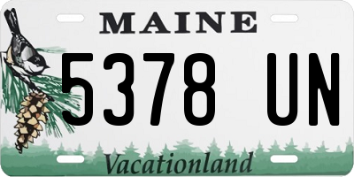 ME license plate 5378UN