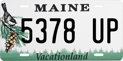 ME license plate 5378UP