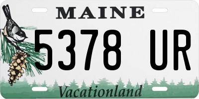 ME license plate 5378UR