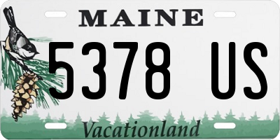 ME license plate 5378US