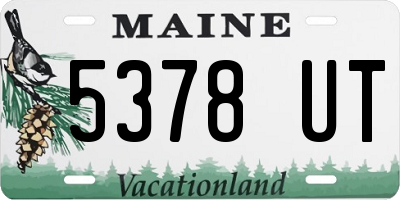ME license plate 5378UT