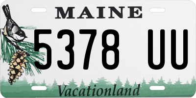 ME license plate 5378UU