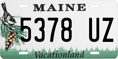 ME license plate 5378UZ