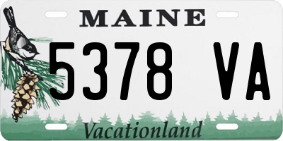 ME license plate 5378VA