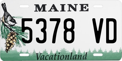 ME license plate 5378VD