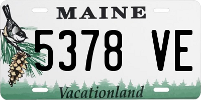 ME license plate 5378VE