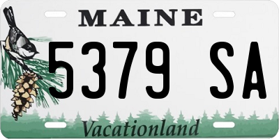 ME license plate 5379SA