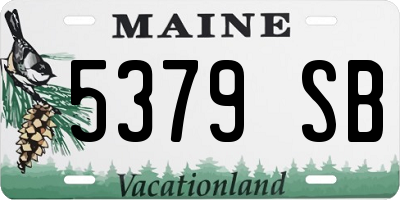 ME license plate 5379SB