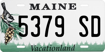 ME license plate 5379SD