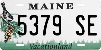 ME license plate 5379SE
