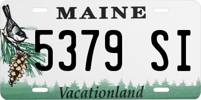 ME license plate 5379SI