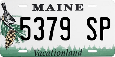 ME license plate 5379SP