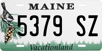 ME license plate 5379SZ