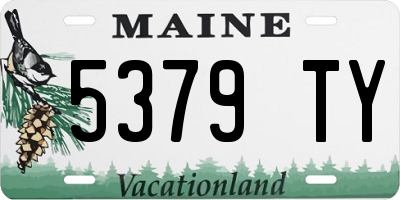 ME license plate 5379TY