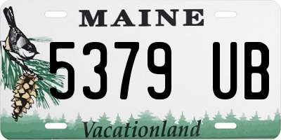 ME license plate 5379UB