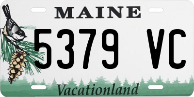 ME license plate 5379VC