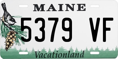 ME license plate 5379VF